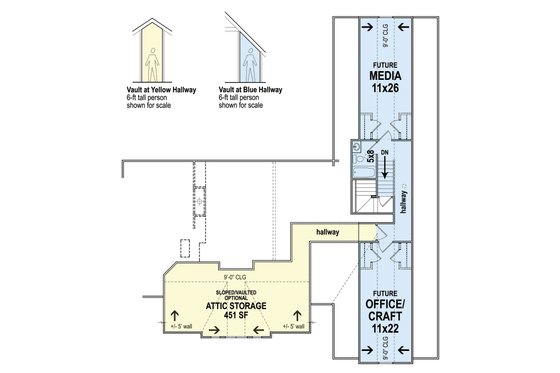 Floor Plan - Upper Floor for Farmhouse House Plan #119-434 - 3 bed, 3.5 bath