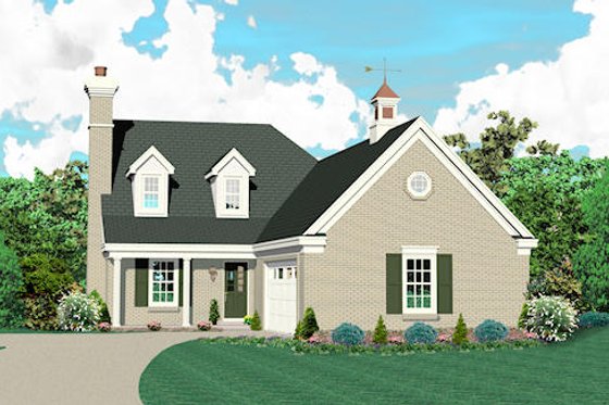 Exterior - Front Elevation for Traditional House Plan #81-13771 - 3 bed, 2.5 bath