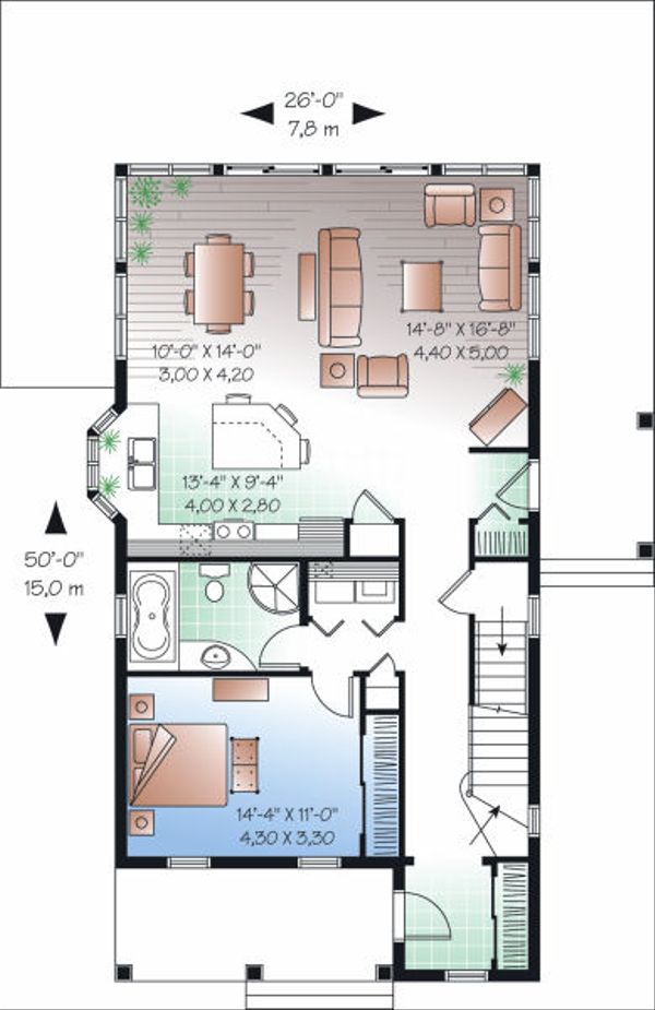 Home Plan - Traditional Floor Plan - Main Floor Plan #23-825