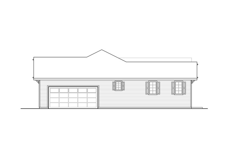 House Plan Design - Exterior - Other Elevation 1 for Ranch House Plan #124-1265 - 3 bed, 2.5 bath