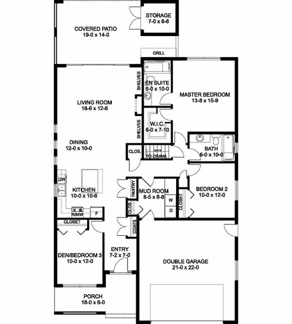 Home Plan - Contemporary Floor Plan - Main Floor Plan #126-212