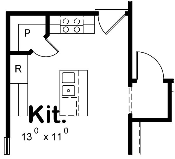 House Blueprint - Optional Kitchen