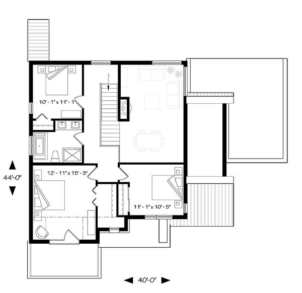 Architectural House Design - Modern Floor Plan - Upper Floor Plan #23-2308
