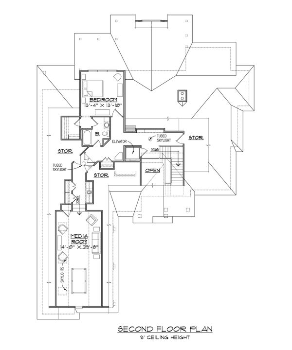 Dream House Plan - European Floor Plan - Upper Floor Plan #1054-51