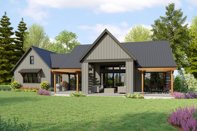 Dream House Plan - Exterior - Rear Elevation for Farmhouse House Plan #48-1195 - 3 bed, 3 bath