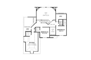 Floor Plan - Upper Floor for European House Plan #424-268 - 4 bed, 3 bath