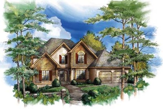 Exterior - Front Elevation for Traditional House Plan #71-112 - 3 bed, 2.5 bath