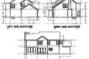 Exterior - Rear Elevation for Traditional House Plan #67-536 - 4 bed, 3.5 bath
