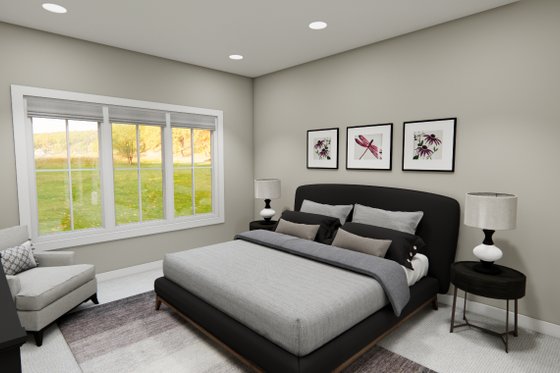Interior - Master Bedroom for Bungalow House Plan #51-1408 - 3 bed, 2.5 bath