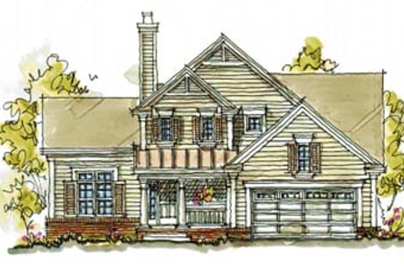 House Blueprint - Country Exterior - Front Elevation Plan #20-243