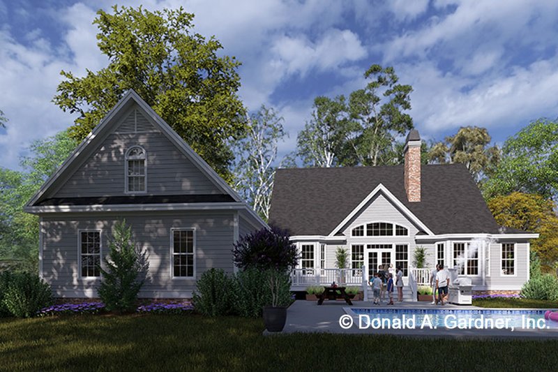 Home Plan - Exterior - Rear Elevation for Country House Plan #929-1203 - 4 bed, 2.5 bath