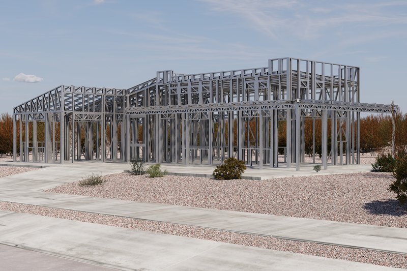 Architectural House Design - Exterior - Other Elevation 4 for Adobe / Southwestern House Plan #1106-47 - 3 bed, 2 bath