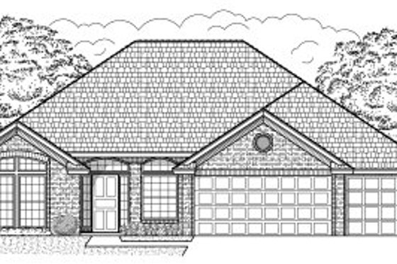 Exterior - Front Elevation for Traditional House Plan #65-410 - 3 bed, 2 bath