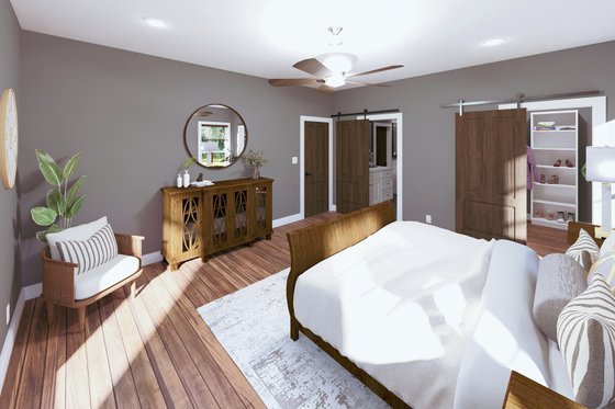 Interior - Master Bedroom for Farmhouse House Plan #44-248 - 4 bed, 3 bath