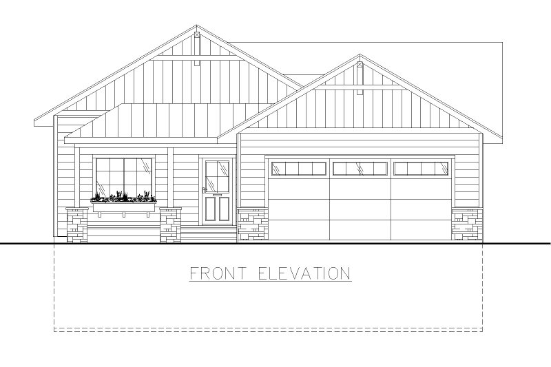 Dream House Plan - Exterior - Front Elevation 3 for Farmhouse House Plan #117-1029 - 2 bed, 2 bath