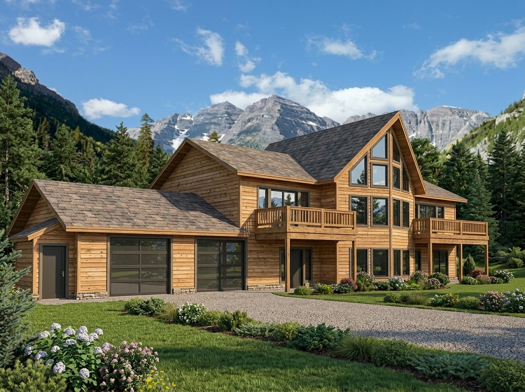 Exterior - Front Elevation 2 for Modern House Plan #117-465 - 3 bed, 2.5 bath