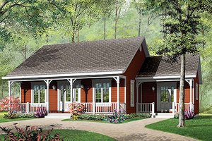 Cottage Exterior - Front Elevation Plan #23-320