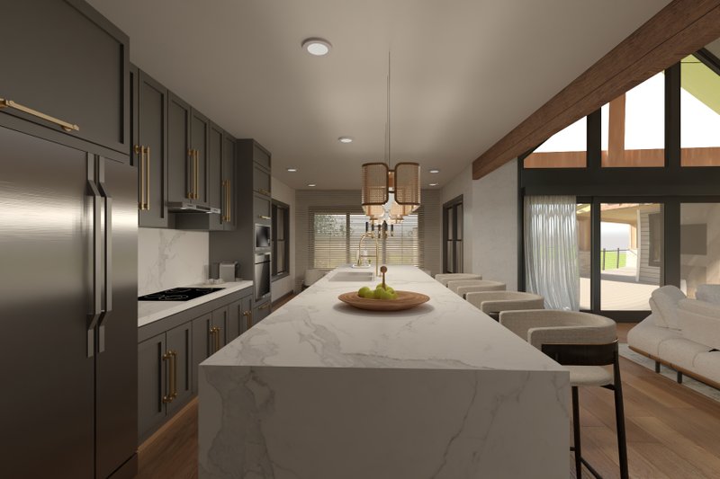 Architectural House Design - Interior - Kitchen for Barndominium House Plan #1064-302 - 3 bed, 2.5 bath