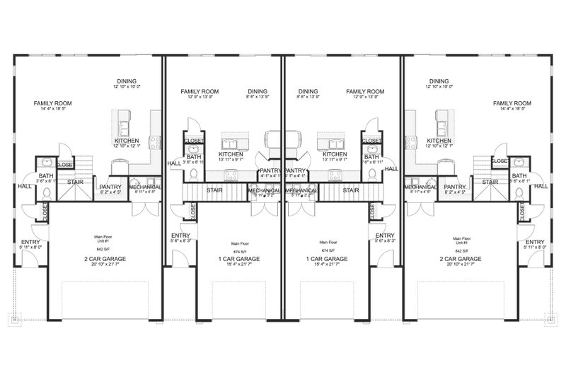 House Design - Floor Plan - Main Floor for Farmhouse House Plan #1060-320 - 12 bed, 8 bath