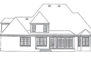 Exterior - Rear Elevation for Southern House Plan #81-1285 - 4 bed, 4 bath
