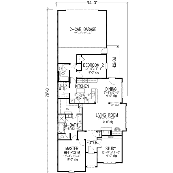 Dream House Plan - European Floor Plan - Main Floor Plan #410-338