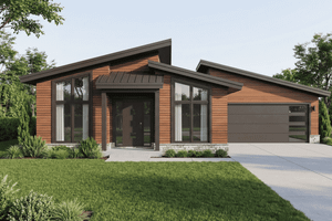 House Blueprint - Modern Exterior - Front Elevation Plan #923-457