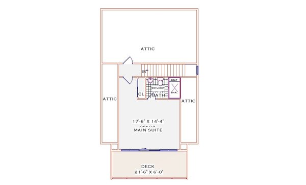 Cabin Floor Plan - Upper Floor Plan #3-349