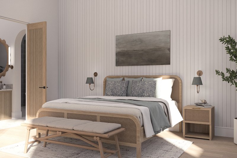 House Blueprint - Interior - Master Bedroom for Beach House Plan #455-757 - 3 bed, 2.5 bath