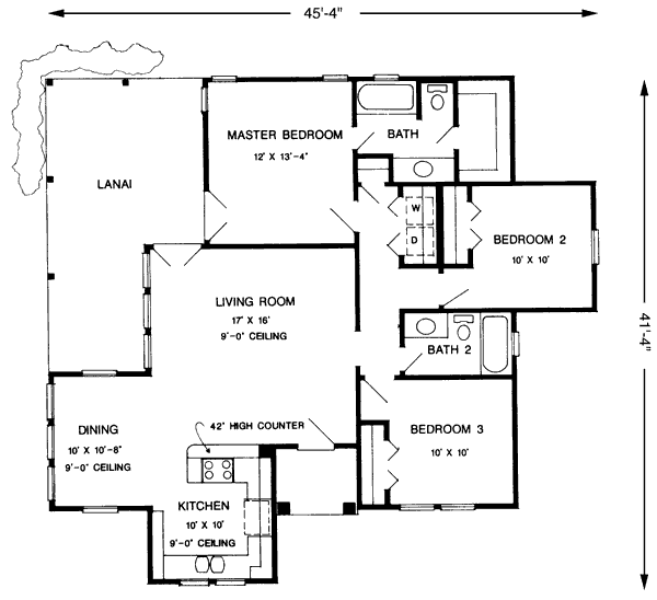 Cottage Floor Plan - Main Floor Plan #410-246