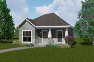 Cottage Exterior - Front Elevation Plan #44-178