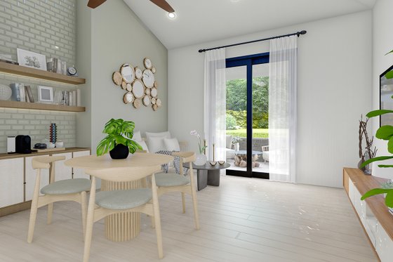 Interior - Family Room for Prairie House Plan #124-1357 - 1 bed, 1 bath