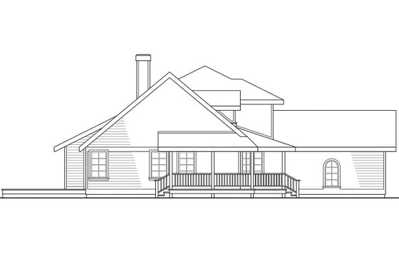 Exterior - Other Elevation for Farmhouse House Plan #124-400 - 3 bed, 2.5 bath