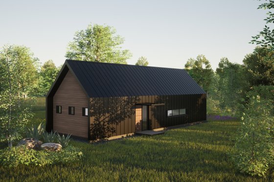 Single Story Modern Plan Under 1,000 Sq. Ft.