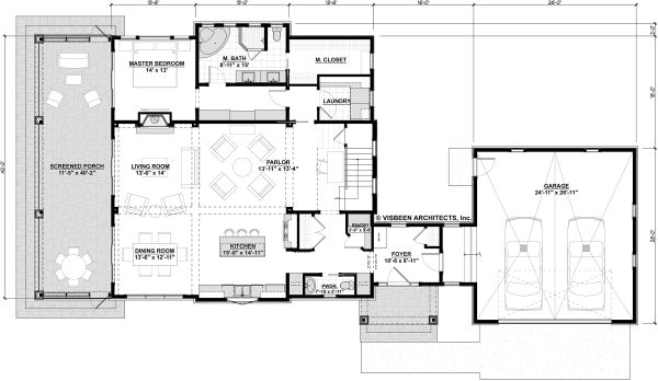 Architectural House Design - Bungalow Floor Plan - Main Floor Plan #928-330