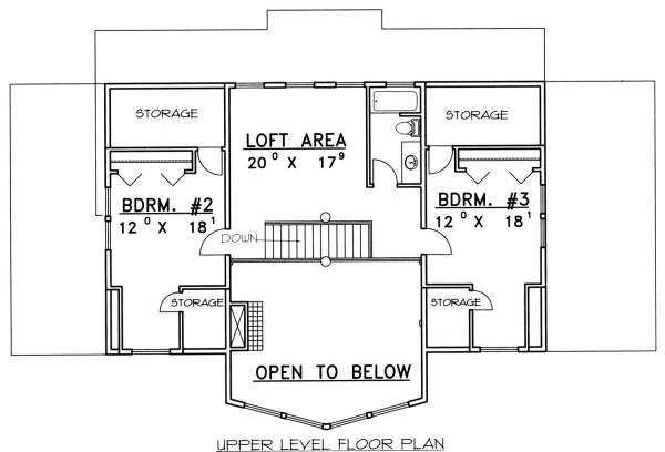 Home Plan - Bungalow Floor Plan - Upper Floor Plan #117-580