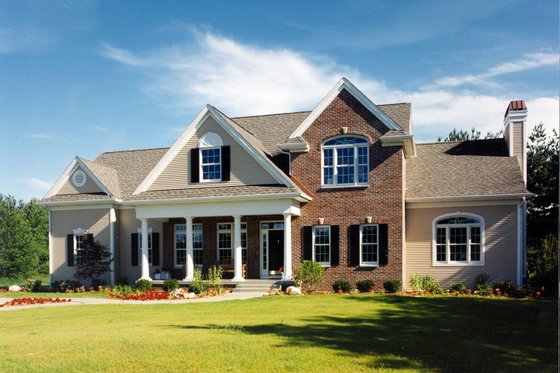 Exterior - Front Elevation 3 for Farmhouse House Plan #20-253 - 4 bed, 3.5 bath