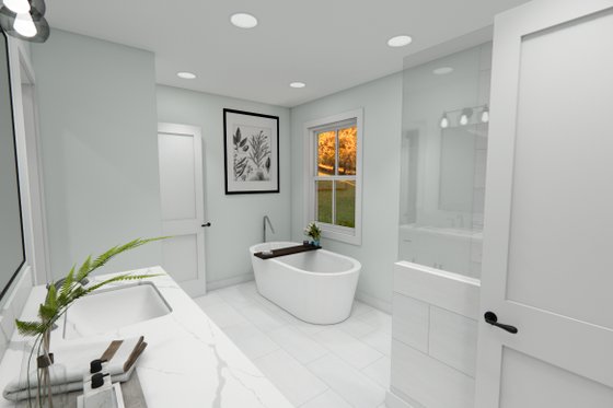 Interior - Master Bathroom 1 for Farmhouse House Plan #51-1357 - 4 bed, 2.5 bath