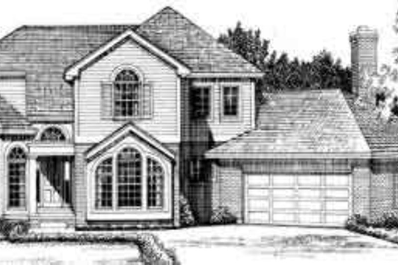 House Blueprint - European Exterior - Front Elevation Plan #72-461
