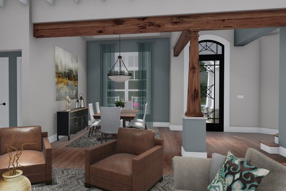 Interior - Entry for Farmhouse House Plan #120-255 - 3 bed, 2.5 bath