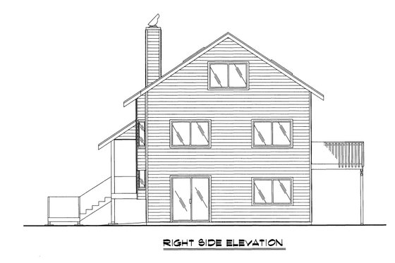 Exterior - Other Elevation for Cabin House Plan #117-1093 - 4 bed, 3 bath