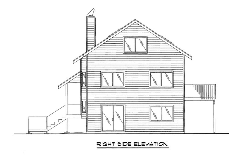 Home Plan - Exterior - Other Elevation for Cabin House Plan #117-1093 - 4 bed, 3 bath