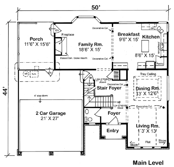 European Floor Plan - Main Floor Plan #312-428