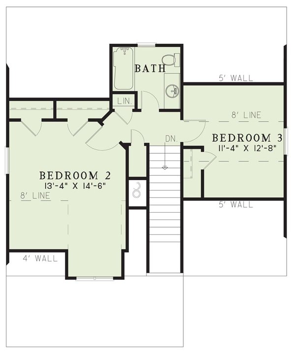 Country Floor Plan - Upper Floor Plan #17-2310