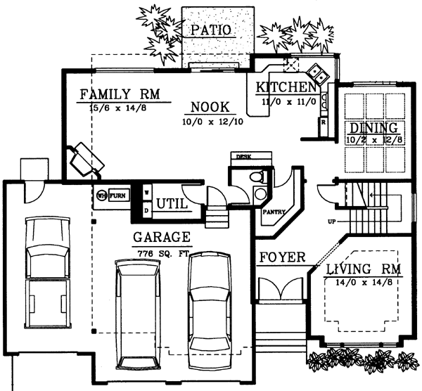 Home Plan - Traditional Floor Plan - Main Floor Plan #100-415