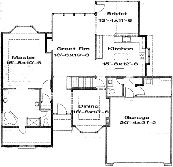Traditional Floor Plan - Main Floor Plan #6-194