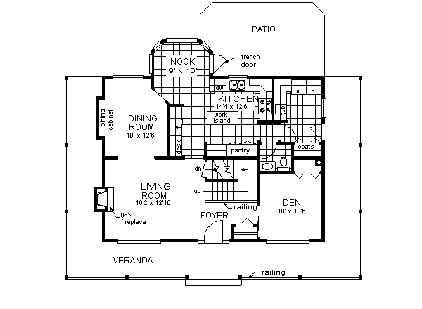 Architectural House Design - Country Floor Plan - Main Floor Plan #18-278