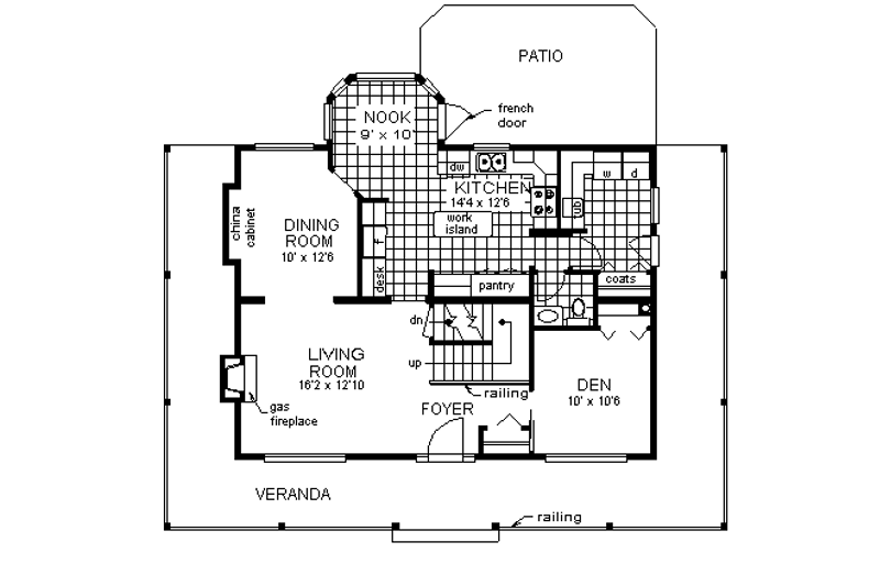 House Plan Design - Floor Plan - Main Floor for Country House Plan #18-278 - 5 bed, 2.5 bath