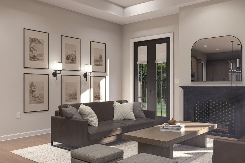 Architectural House Design - Interior - Family Room 2 for Cottage House Plan #455-778 - 3 bed, 2.5 bath