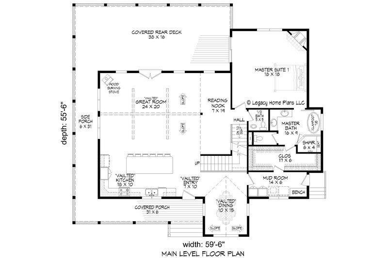 Dream House Plan - Floor Plan - Main Floor for Country House Plan #932-685 - 3 bed, 3.5 bath