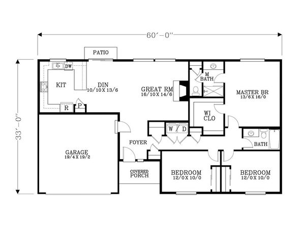 Craftsman Floor Plan - Main Floor Plan #53-529